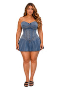 Denim Dazzle Curve Dress